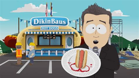 DikinBaus Hot Dogs. Temporada 26 E 5 • 22/03/2023. Os garotos de South Park reformam e abrem um restaurante histórico no Colorado.